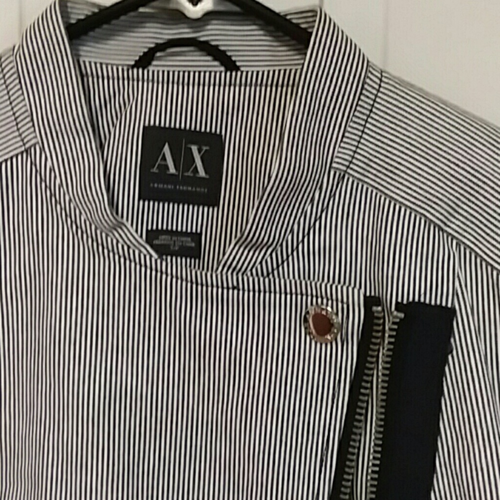 NW ⭐ARMANI EXCHANGE stripped jacket ⭐⭐ - Picture 2 of 5